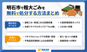 明石市で粗大ごみを無料で処分する方法まとめ