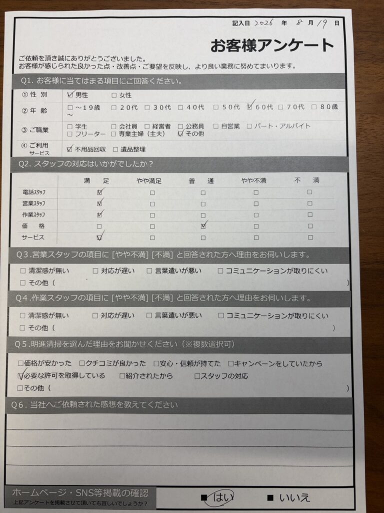 【明石市大久保町Ｙ様】不用品（ガス湯沸かし器）回収処分